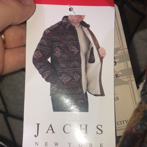 Jachs New York Jacket Shacket Wool Blend Sherpa Lined Aztec Southwestern medium - Picture 9 of 14